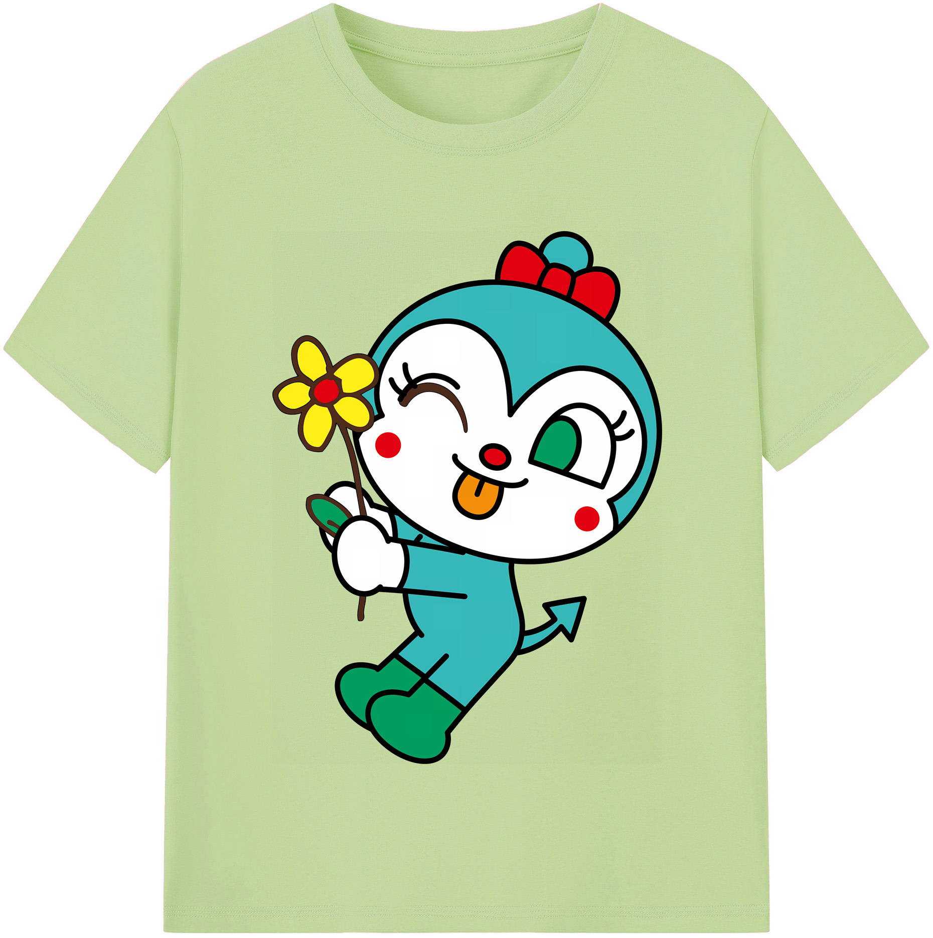 （画像用） アンパンマン Anpanman 綿100％半袖Tシャツ（フロントプリント）